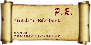 Pintér Róbert névjegykártya